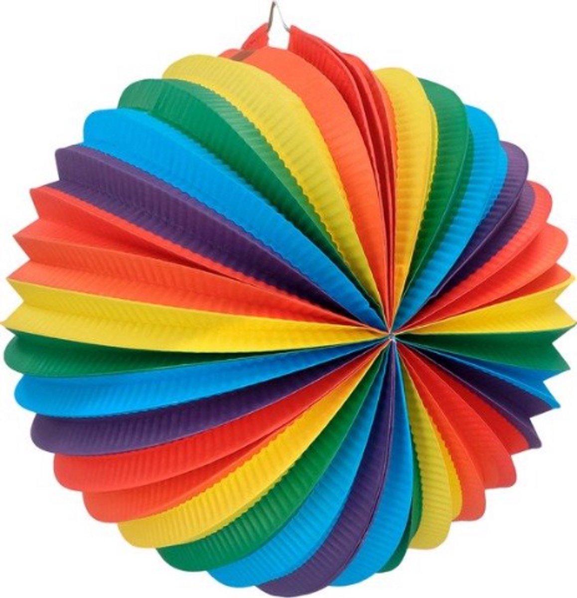 Boland - Papieren ballonlampion Rainbow Multi - Verjaardag, Kinderfeestje, Sint Maarten