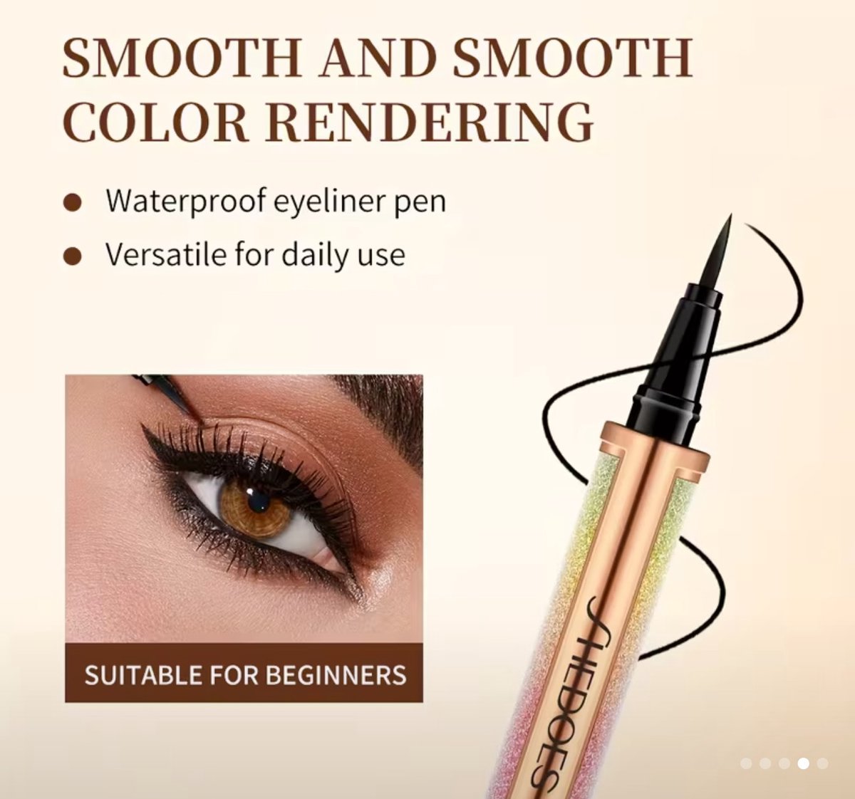Eyeliner stevige punt diep zwart WATERPROOF