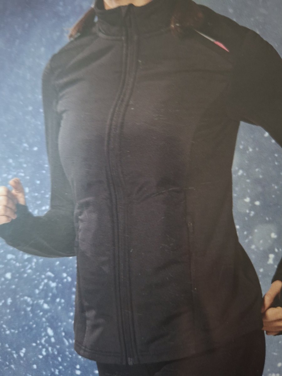 Crivit Dames Hybride Thermo Jas Extra Warm Zachte Fleece Voering Zwart