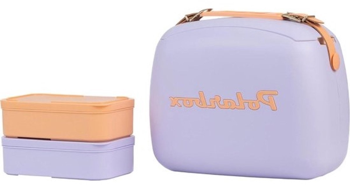 Koelbox Lunchbox - Geïsoleerde Tas - Eten Koel Houden - Met Handgreep Schouderriem - 6 Liter Capaciteit - Paars Oranje