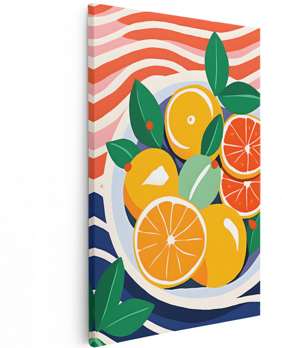 Artaza Canvas Schilderij Fruit - Abstract - 120x180 cm - Groot - Foto Op Canvas - Wanddecoratie Woonkamer