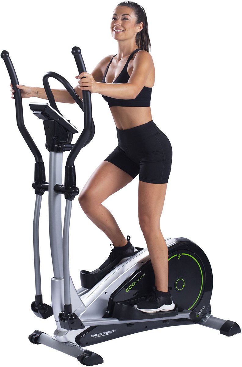 Bol.com Christopeit Crosstrainer Elliptische Trainer ECO 2000 – Ergometer met Generator, Zelfstandig Trainen Zonder Stroom, 10 k... aanbieding