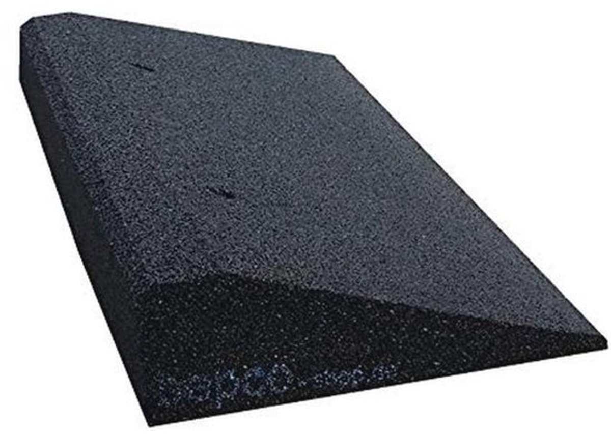 Stoeprand Helling van Rubber - Drempel Ramp voor Gemakkelijk Toegankelijkheid (50 x 25 x 5 cm)