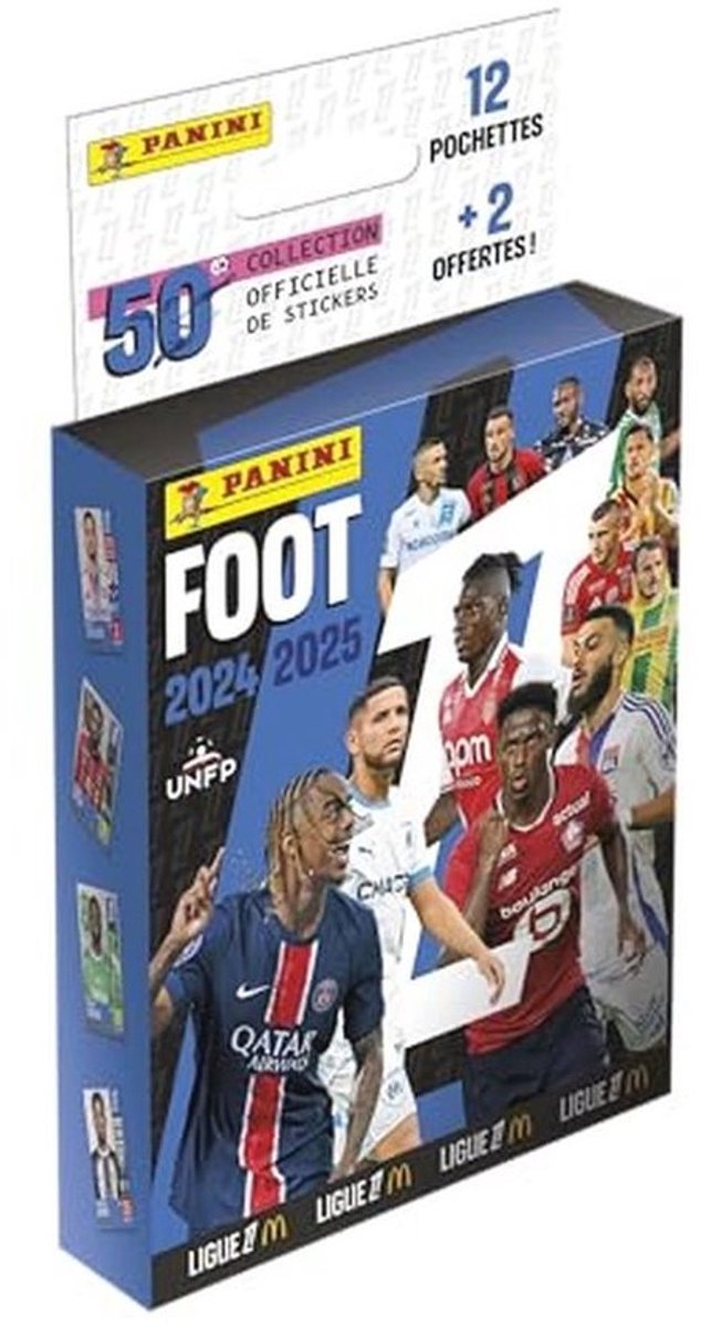 Ligue 1 Panini Voetbalstickers 2024-2025 - 12 Zakjes + 2 Gratis