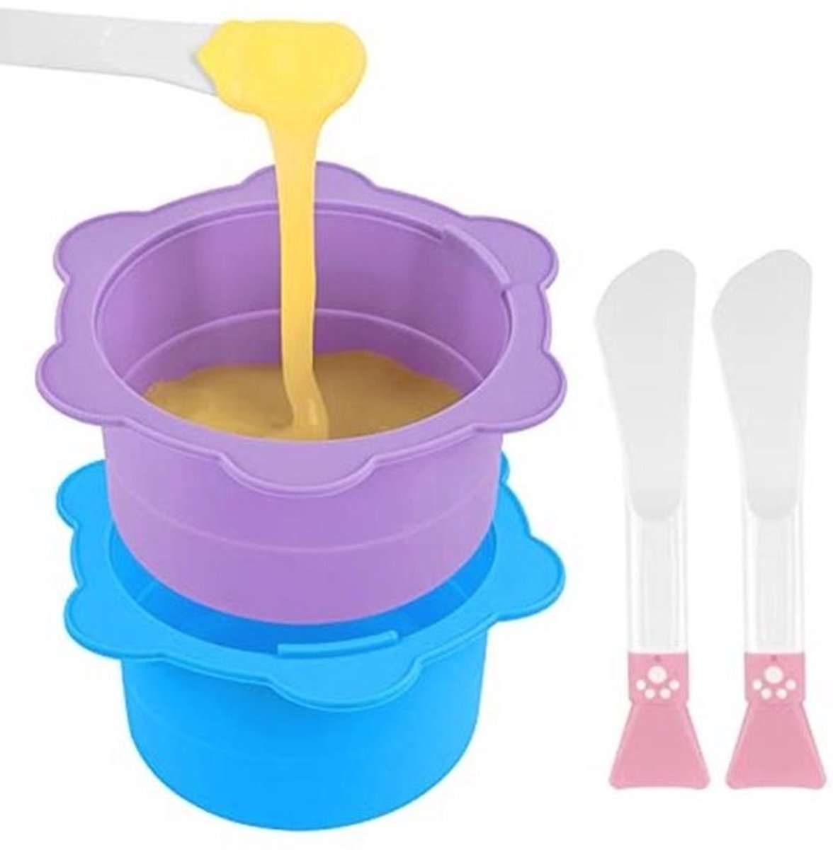 Siliconen Wax Warmer Liner met Spatels - Herbruikbare Waxing Pot voor Ontharing