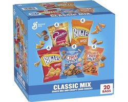 Snackmix Variatiepakket - Bugles, Nacho Cheese, Gardetto's en Chex Mix - 800 ml (20 zakken)