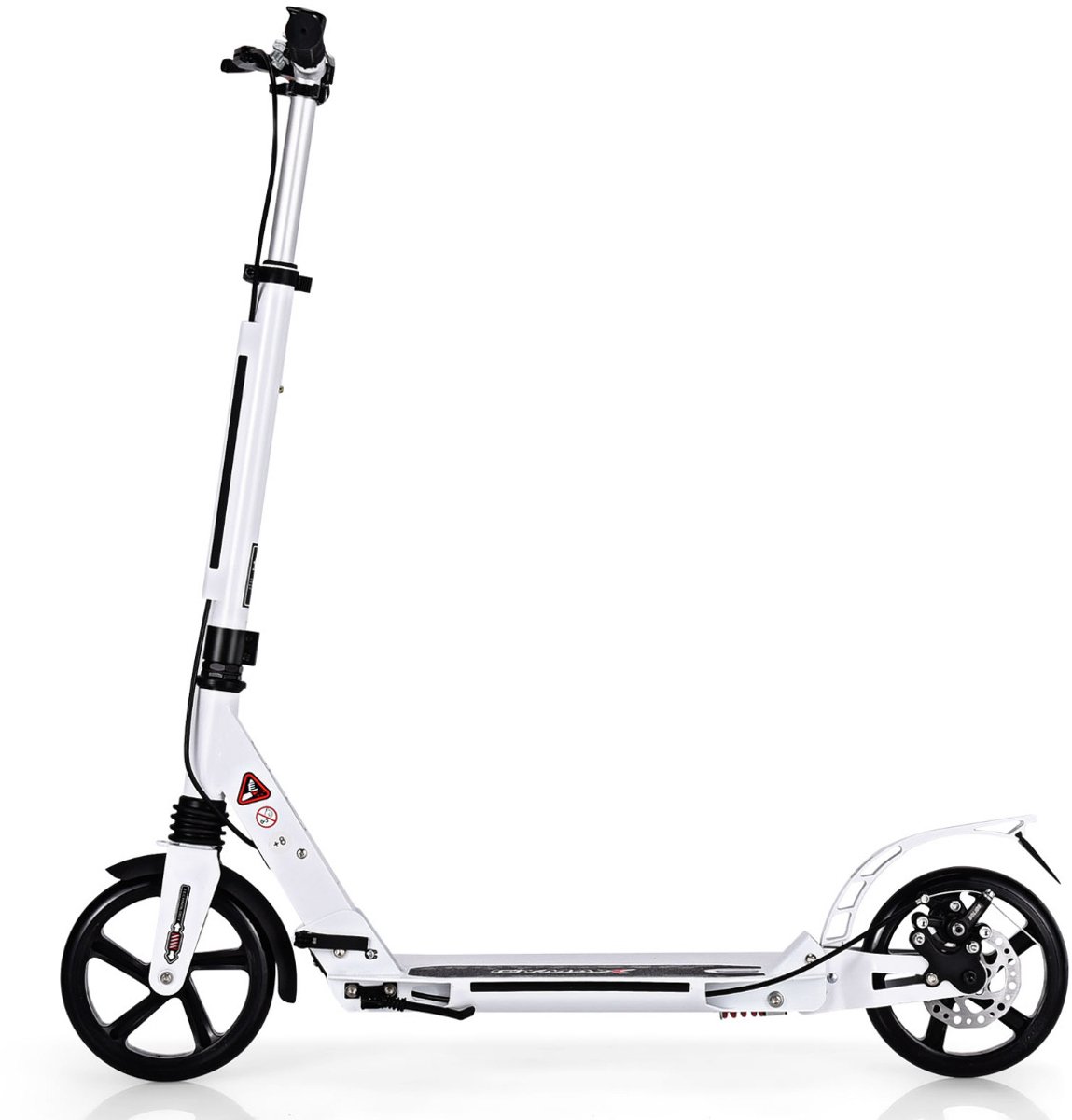 SureDeal® - Skelter - Opvouwbare Step - Rem Wielen - Kinderen Standen Hoogte - 95x37x86,5 cm - Wit