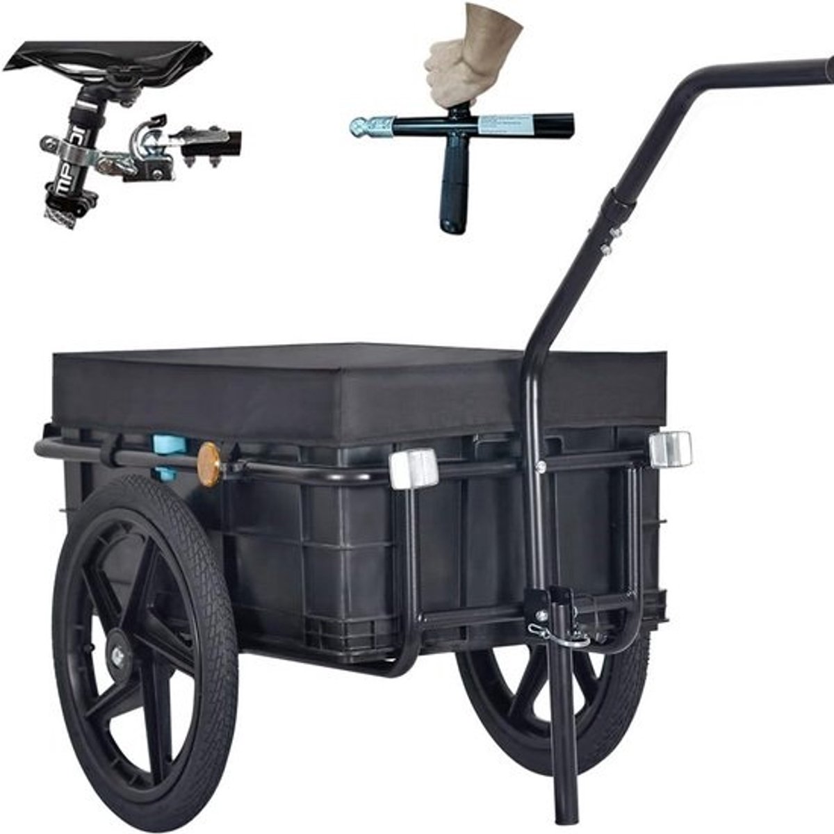 Fietskar Bagage - Fietsaanhanger - Aanhangwagen Fiets - Groot Transportkar