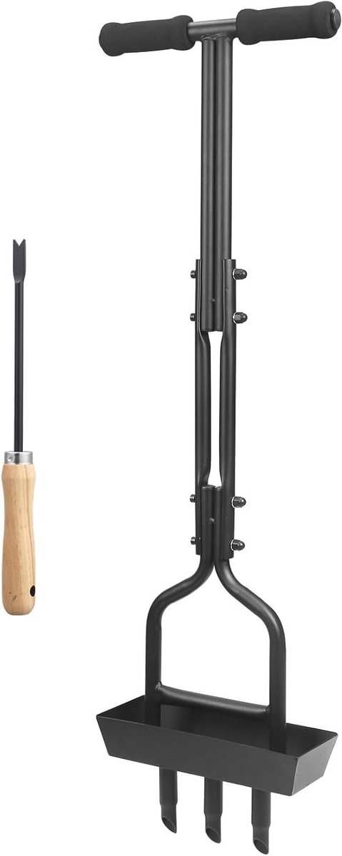 Gazonbeluchter - Gras beluchten - Tuinonderhoud - Met opbergbak - 40 cm - Zwart