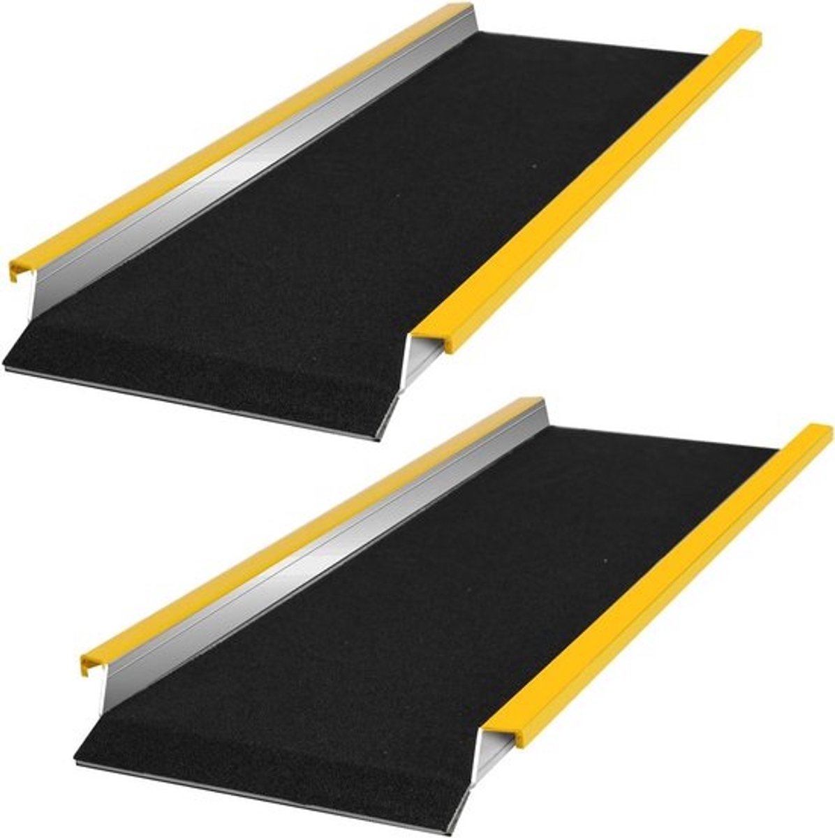 Aluminium Oprijrampen Set (2 stuks) - Max. Belasting - Rolstoel en Fiets Geschikt