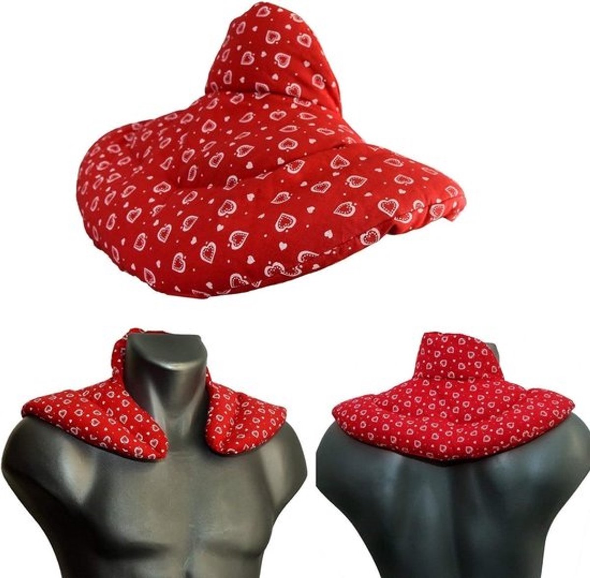 Warmte nekkussen met opstaande kraag - knusse nekwarmer met kersenpitten - ideaal voor pijnverlichting en ontspanning