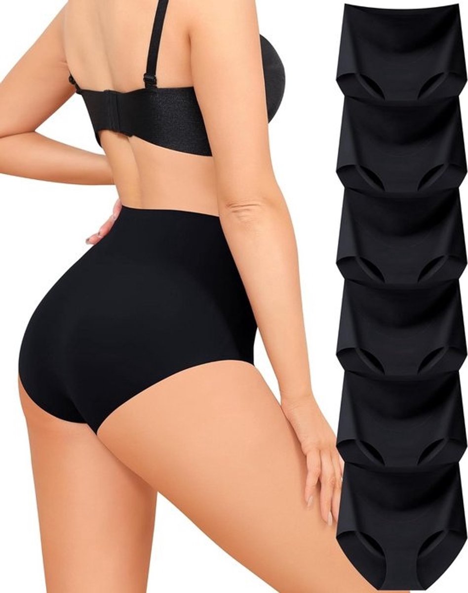 Naadloze Dames Slip Hoge Taille Comfortabele Onderbroek Zonder Zichtbare Randen Multipack