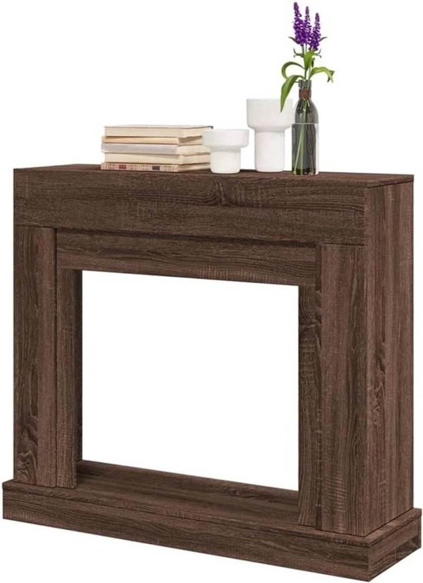 Open haard Omranding - Haard Surround - Decoratief Element - Duurzaam Gemanipuleerd Hout - 100 x 30 x 87.5 cm