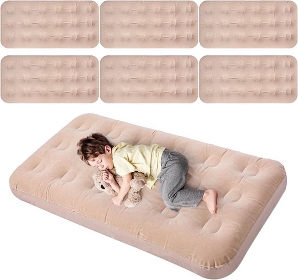 Opvouwbaar Luchtbed voor Kinderen - Draagbaar en Comfortabel Kampeerbed