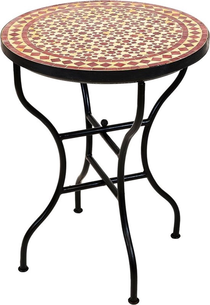 Ronde Mozaïek Bistrotafel Ø 60 cm - Inklapbaar Balkontafel Tuin