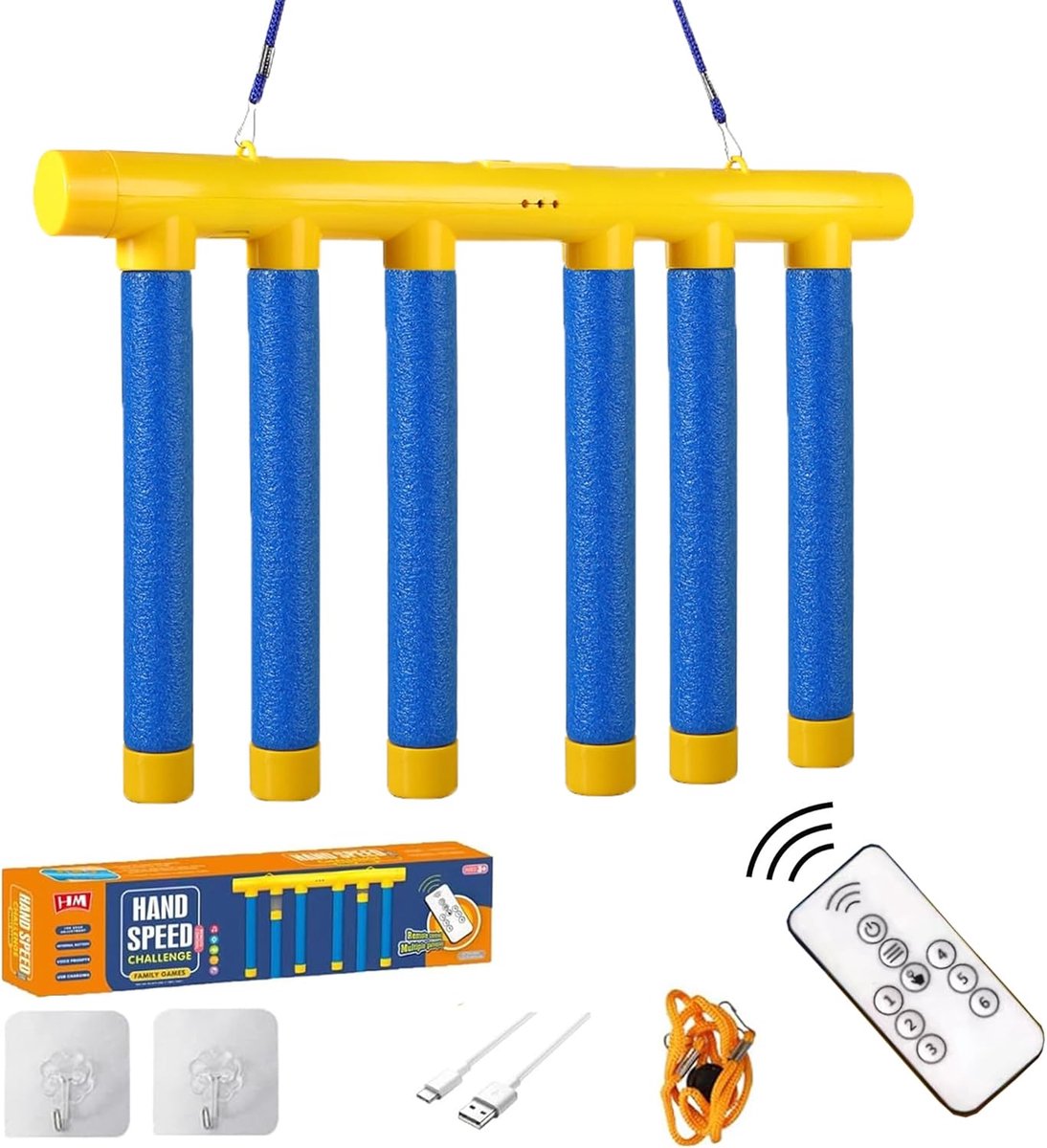 VONKELIOS®Reflex Drop Sticks Uitdaging Spel | Speelgoed voor Oog-Hand Coördinatie, Afstandsbediening met 3 Verstelbare Snelheden