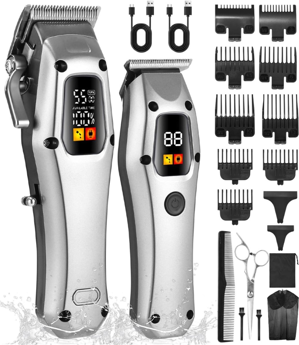 ZRNS® Tondeuse Mannen Hoofdhaar - Trimmer voor Hoofd en Baard - Professionele Kapper Tondeuse - Oplaadbaar - Stil