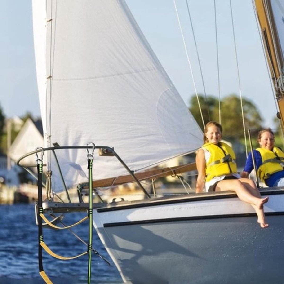 Touwladder - Singelladder Klimladder - Watersport Boot - Reflecterende Strips Verbeterd - 400 Pond Draaglast - Blauw