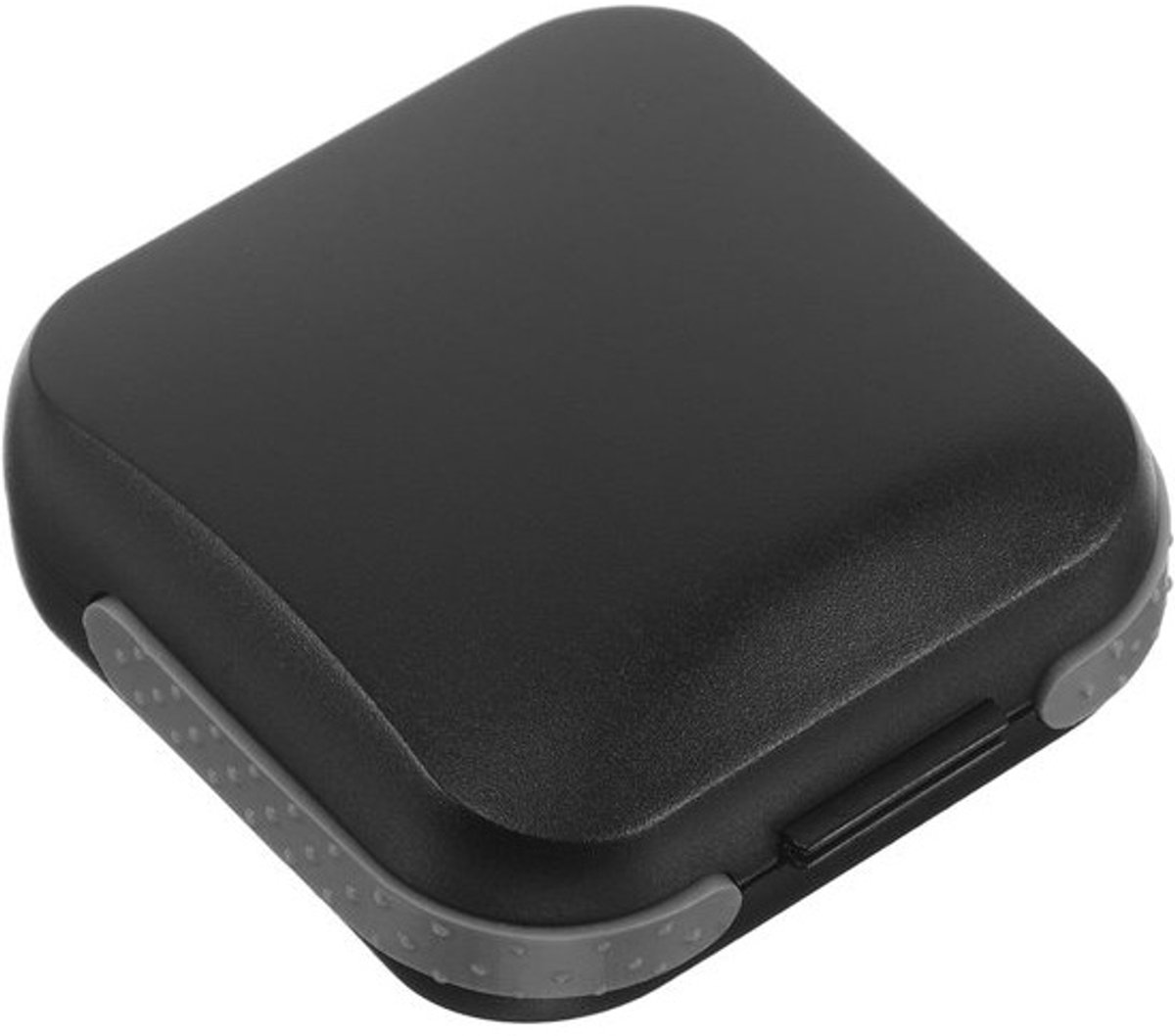 Hoortoestel Beschermhoes - Opbergdoos Gehoorapparaat - Veilig Opbergen - Schokabsorberend Hardcase - 6x6x2 cm - Zwart