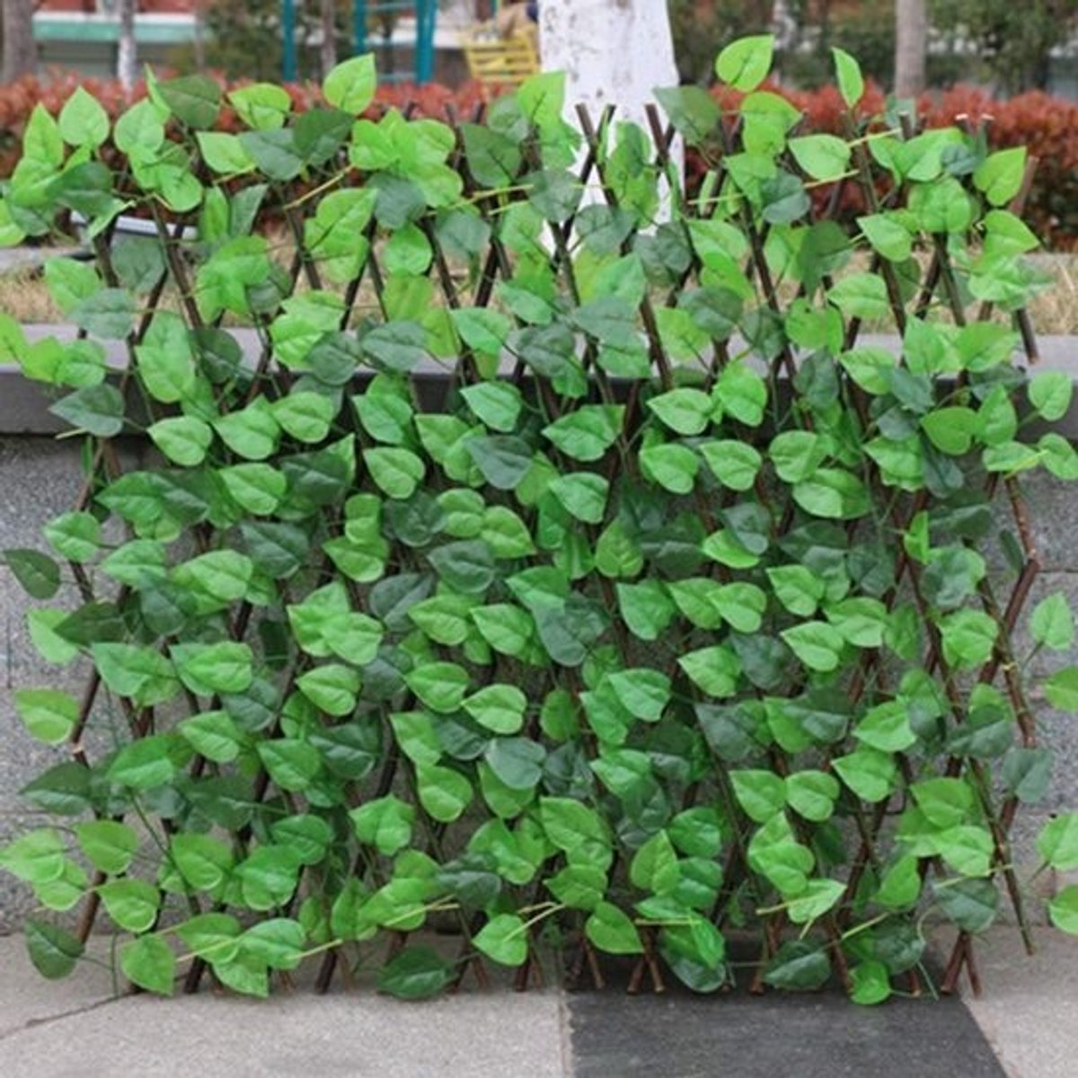 Privacy Scherm - Kunstmatige Klimop - Tuin Decoratie - Op Rol Uitbreidbaar - 43 x 20 cm - Groen