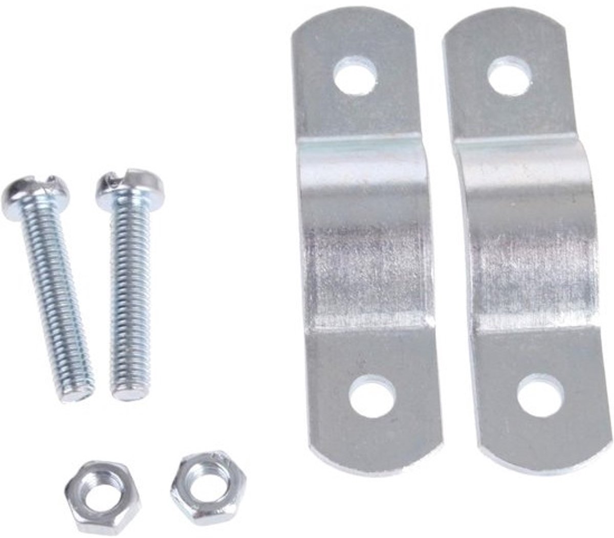 Fietsdrager Klem - Bagagedrager Bevestiging - Fiets Transport - Stevig Gelegeerd Staal - 63.5 mm Lengte - Zilver