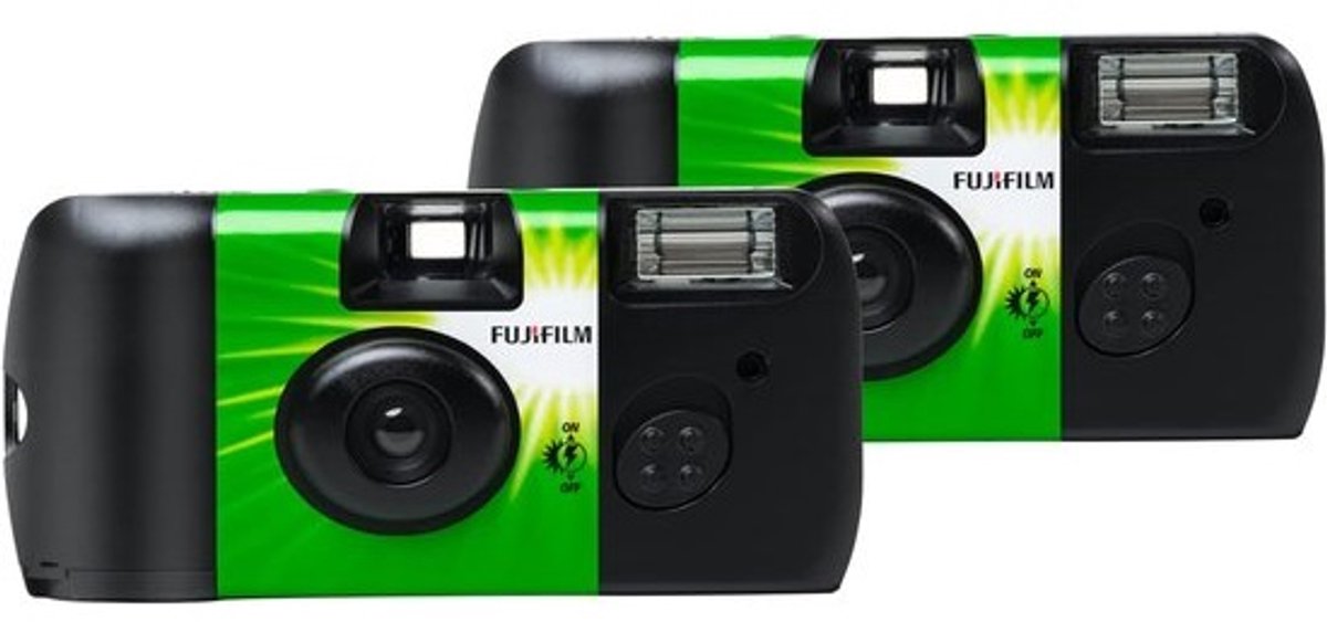 Image of Wegwerpcamera met flits - Compacte camera - Feestjes en uitjes - Ingebouwde flitser - 2 stuks - Zwart