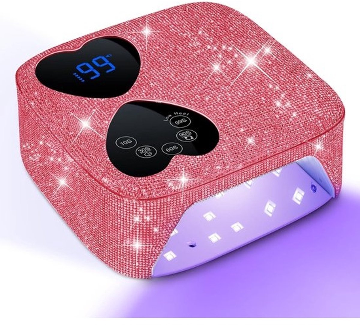 Nagel UV Lamp - Gel Uitharder - Nagels Drogen - Draadloos Oplaadbaar - 5 Timers - Roze