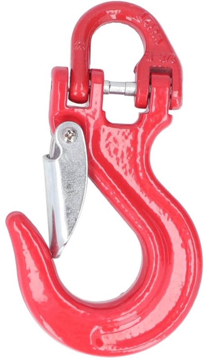 Lier Kabelhaak - Trekhaak Gaffelhaak - Aanhanger Lieren - Veiligheidsgrendel 80 Staal - 2T Laden - Rood