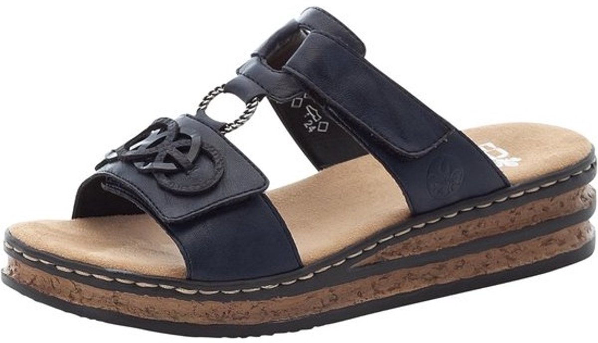 Dames Sandalen - Comfortabele Slippers - Zomerse Outfits - Lichtgewicht Wedge Zool - E 1/2 Pasvorm - Zwart