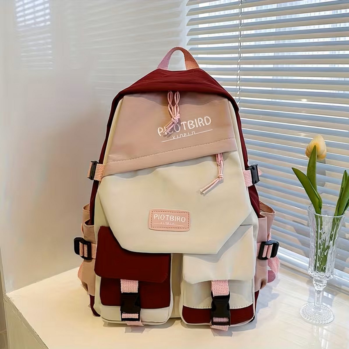 Sara Shop /4-delige Rugzak Set / schooltas dames / Schoolrugzak voor meisjes / Rugtas meisje /School bag / Meisje schooltassen ste / schooltas meisje middelbaareschool / Dames schooltas / Rugzak Set / Schooltas set / schooltassen tieners / Blauw