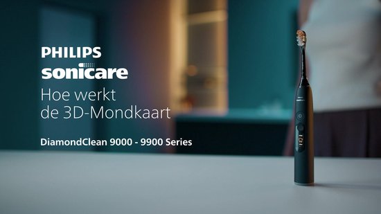 Philips Sonicare Next-Generation DiamondClean 9900 Prestige Elektrische Tandenborstel – met SenseIQ Technologie, Volledige Poetsbegeleiding en Smart Pressure Feedback, Sonic Blue HX9813/98