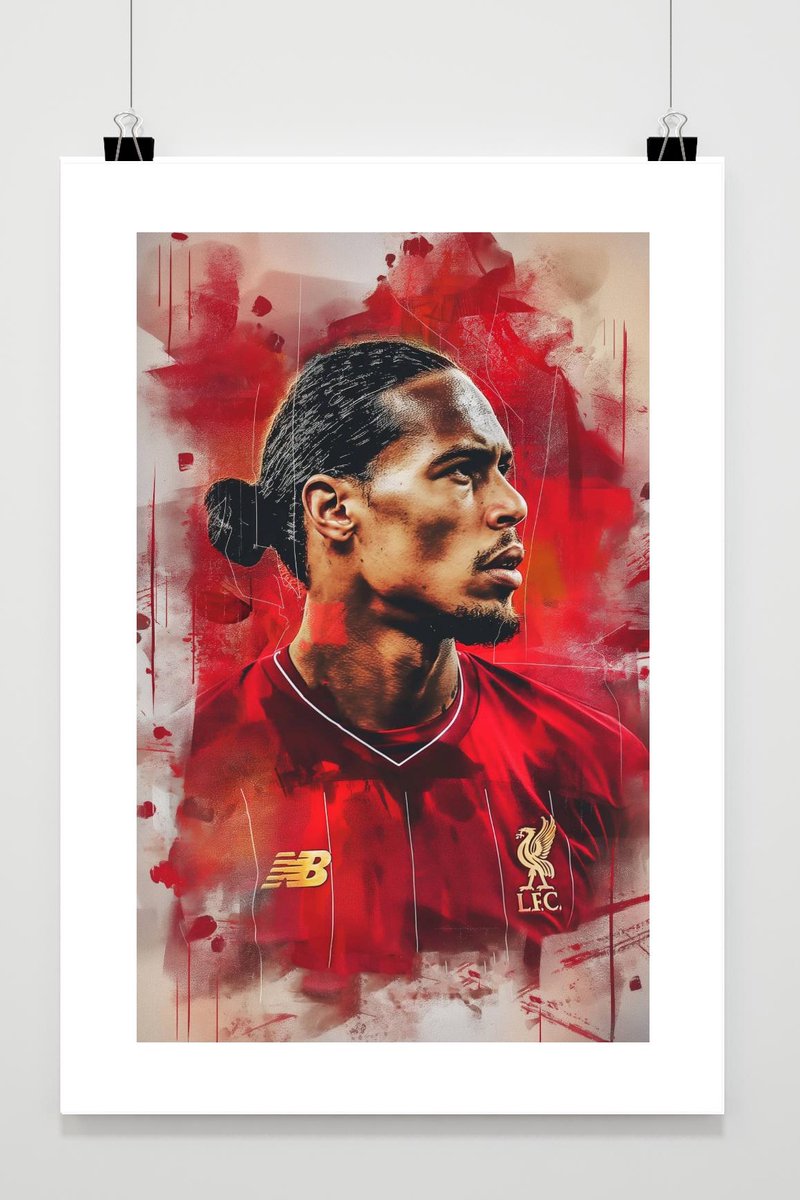 Virgil van Dijk Poster - Voetbal - Sport - Iconisch - Nederland - Atleet - posters - forma