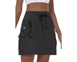 Currero Broekrok Dames - Skort - Skirts - Skirt - Rok - Midi - Korte Broek - Culotte - Wandelrok - Rokje - Legging - Zwart M