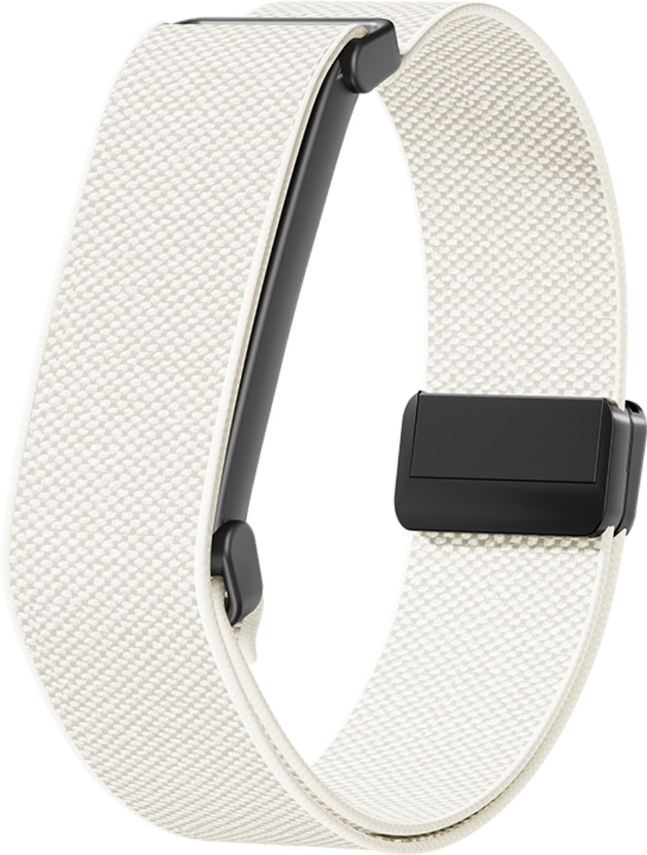 Stravo Nylon Bandje met Magnetische Sluiting – Traploos Verstelbaar – Geschikt voor Fitbit Air – Ademend Sport Horlogebandje – Starlight