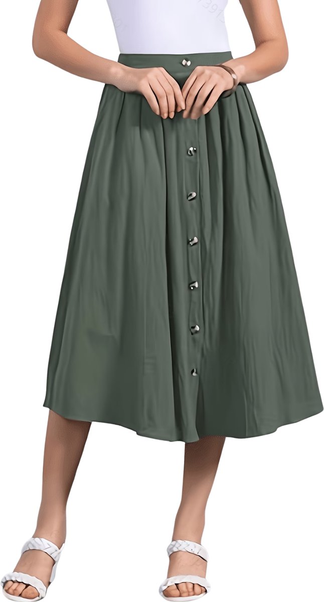 Currero Broekrok Dames Skort Skirts Skirt Rok Midi Korte Broek Culotte Wandelrok Rokje Legging Legergroen