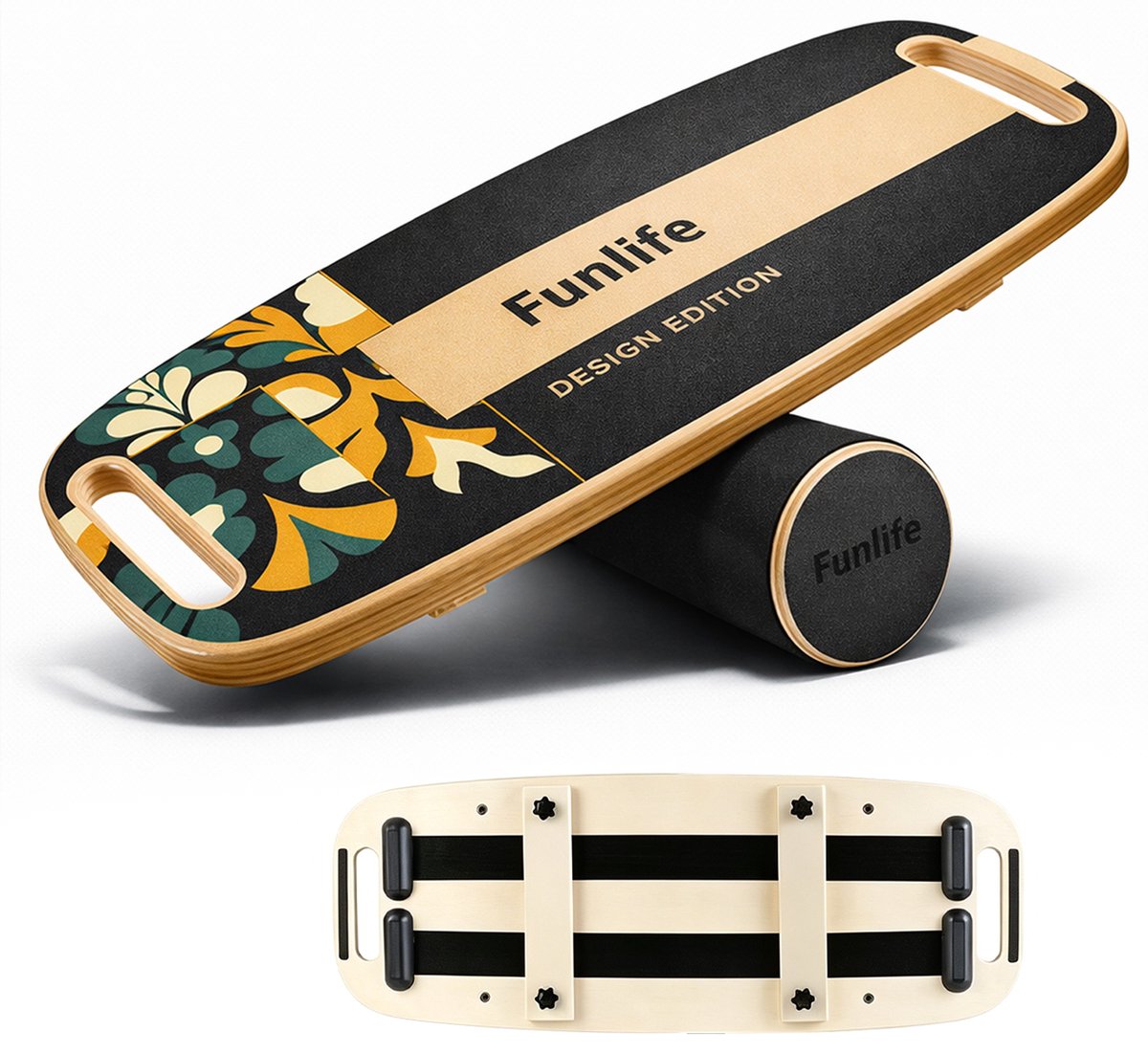 Funlife MOVE Balance Board met Roller - 18 mm Hout -... - Bol