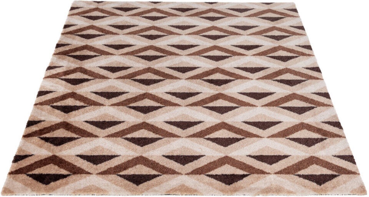 Droogloopmat Binnen Glam Sahara Diamond 60x100cm – Wasbare Deurmat met Antislip – Hoge Vochtopname – 100% Polyamide