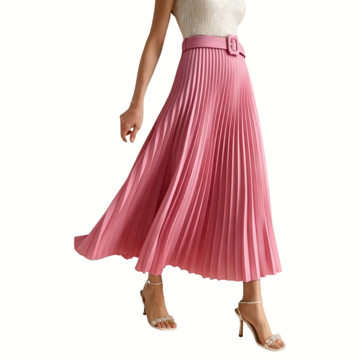 Currero Broekrok Dames Skort Skirts Skirt Rok Midi Korte Broek Culotte Wandelrok Rokje Legging Roze