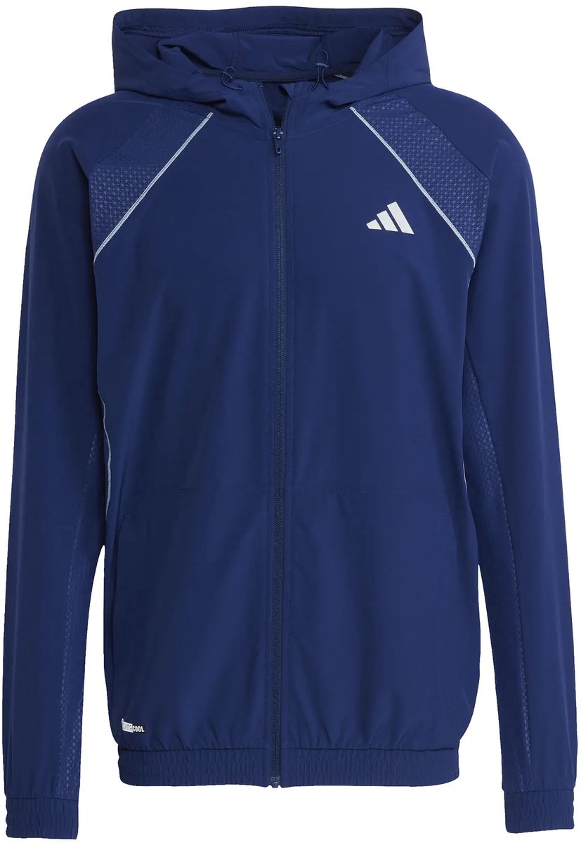 Hooded trainingsjack adidas Tech Apparel Blauw