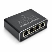 Internet Splitter - Netwerk Switch - 4 Poorten - tot 1000Mbps - RJ45 Cat5 Cat6 LAN UTP Ethernet - Zwart - Unmanaged