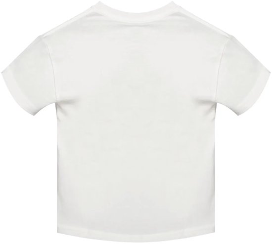 Wit T-shirt met korte mouwen, achterkant.