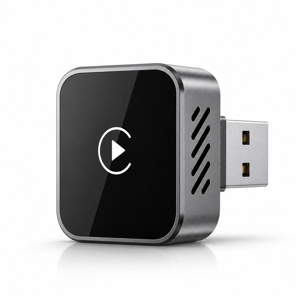 Brosendaal Draadloze CarPlay Dongle 2-in-1 – Auto Adapter geschikt voor Apple CarPlay en Android Auto – Bluetooth 5.4 – Grijs