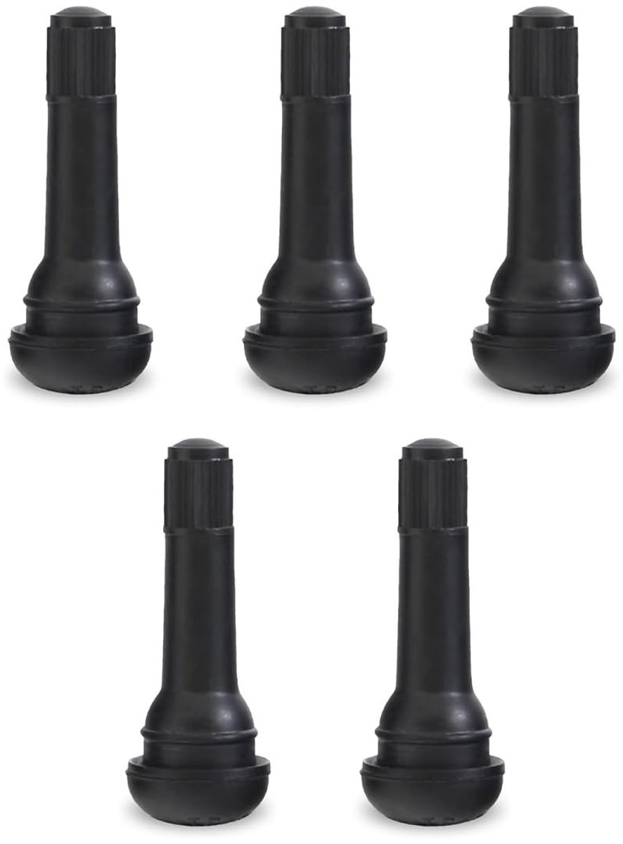 Dailygoods- Rubberen Ventielen - 5 Stuks - TR413/Snap-In - Zwart Autobandventiel - Universeel voor Auto/Motor/Fiets - Goede Afdichting - Bandventielen