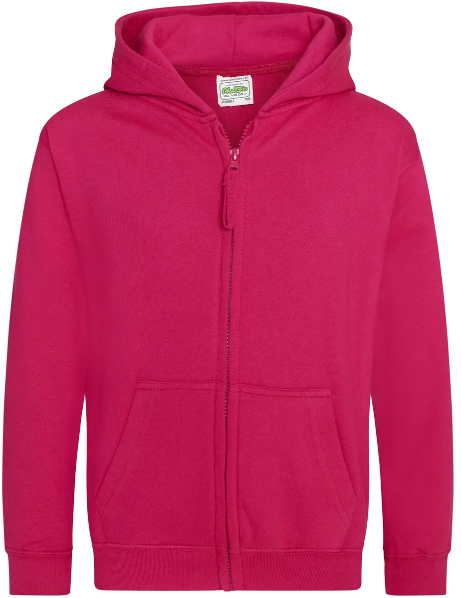 Kindercapuchon met volledige rits Just Hoods Roze