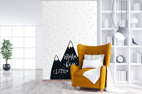 Behang babykamer - Fotobehang Quote - Kind - Dromen - Jongens - Meisjes - Baby - Kindje - Breedte 170 cm x hoogte 260 cm - Kinderbehang