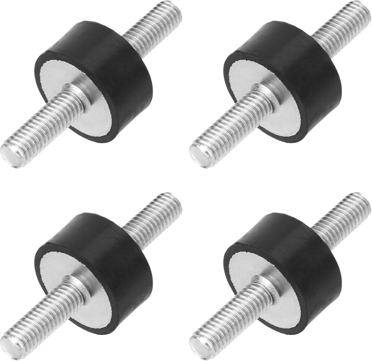 Silent Block, 4 stuks trillingsdempers van rubber, VV20 x 10 M6 x 18, trillingsdempende rubberen houders, Silentblock rubber, trillingsdemper, stille isolatoren voor luchtcompressoren