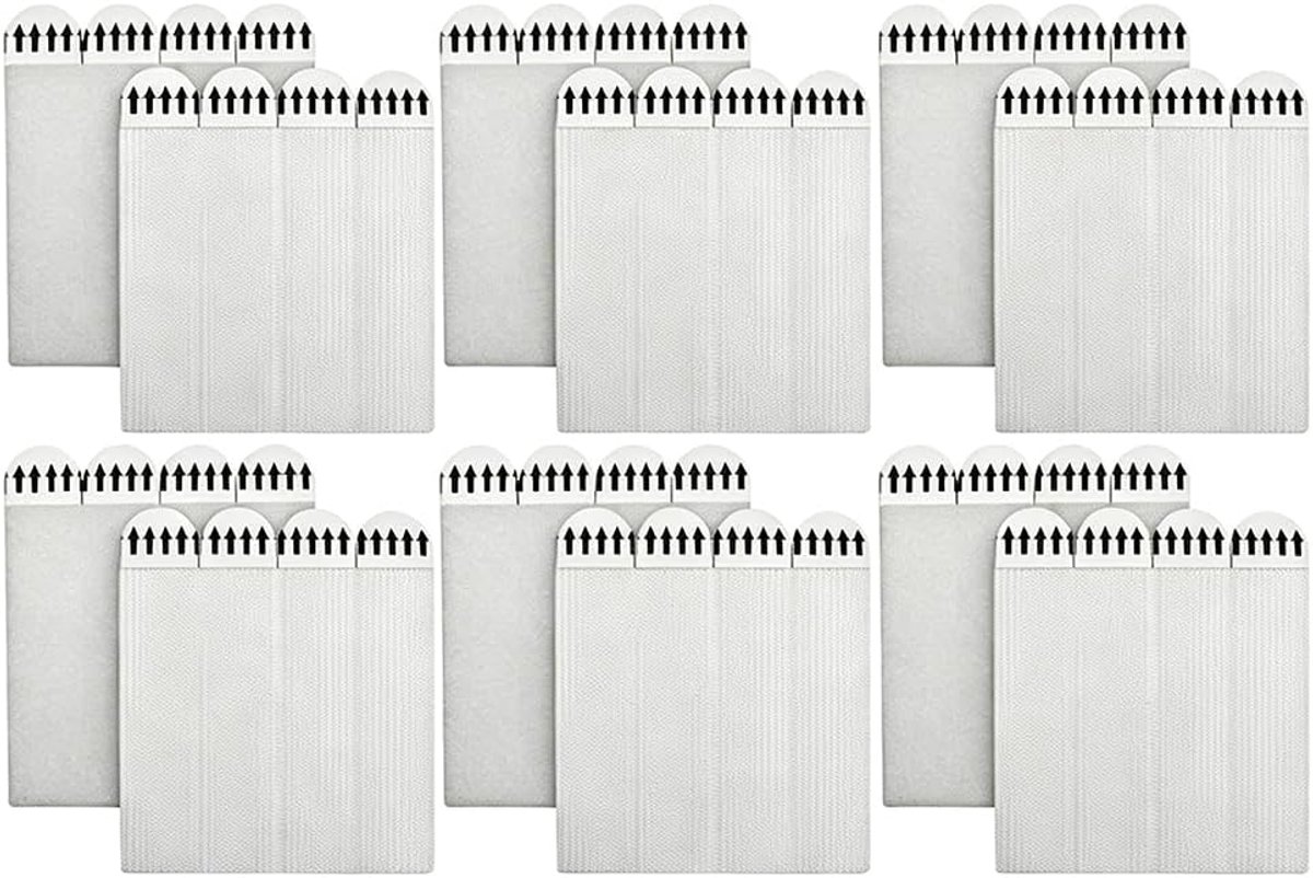 24 paar ophanglussen zonder boren, 19 x 92 mm, wandbevestiging zonder boren, zelfklevend, bevestiging voor foto's en posters, wandhouder zonder boren, wit