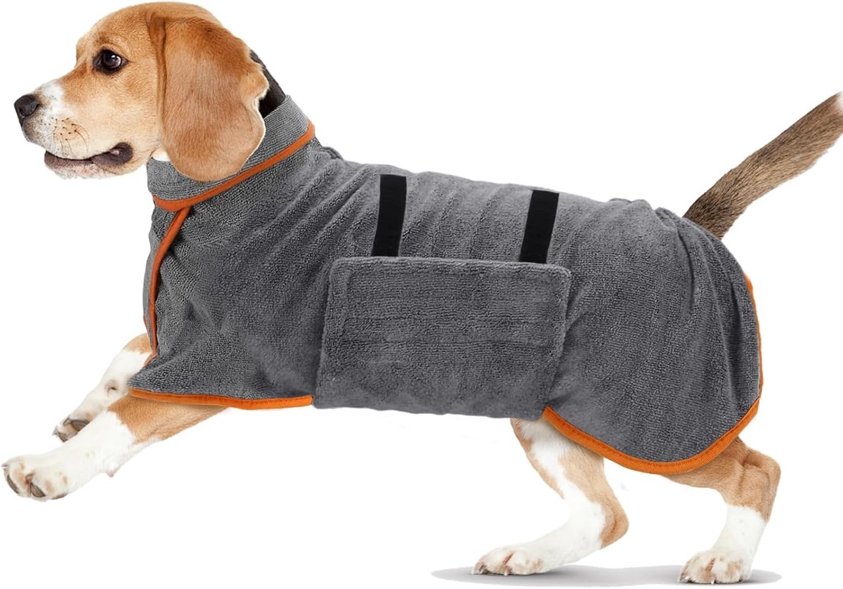 Klein, Badjas Voor Kleine Honden, Met Klittenbandsluiting, Goede Waterabsorberende Werking
