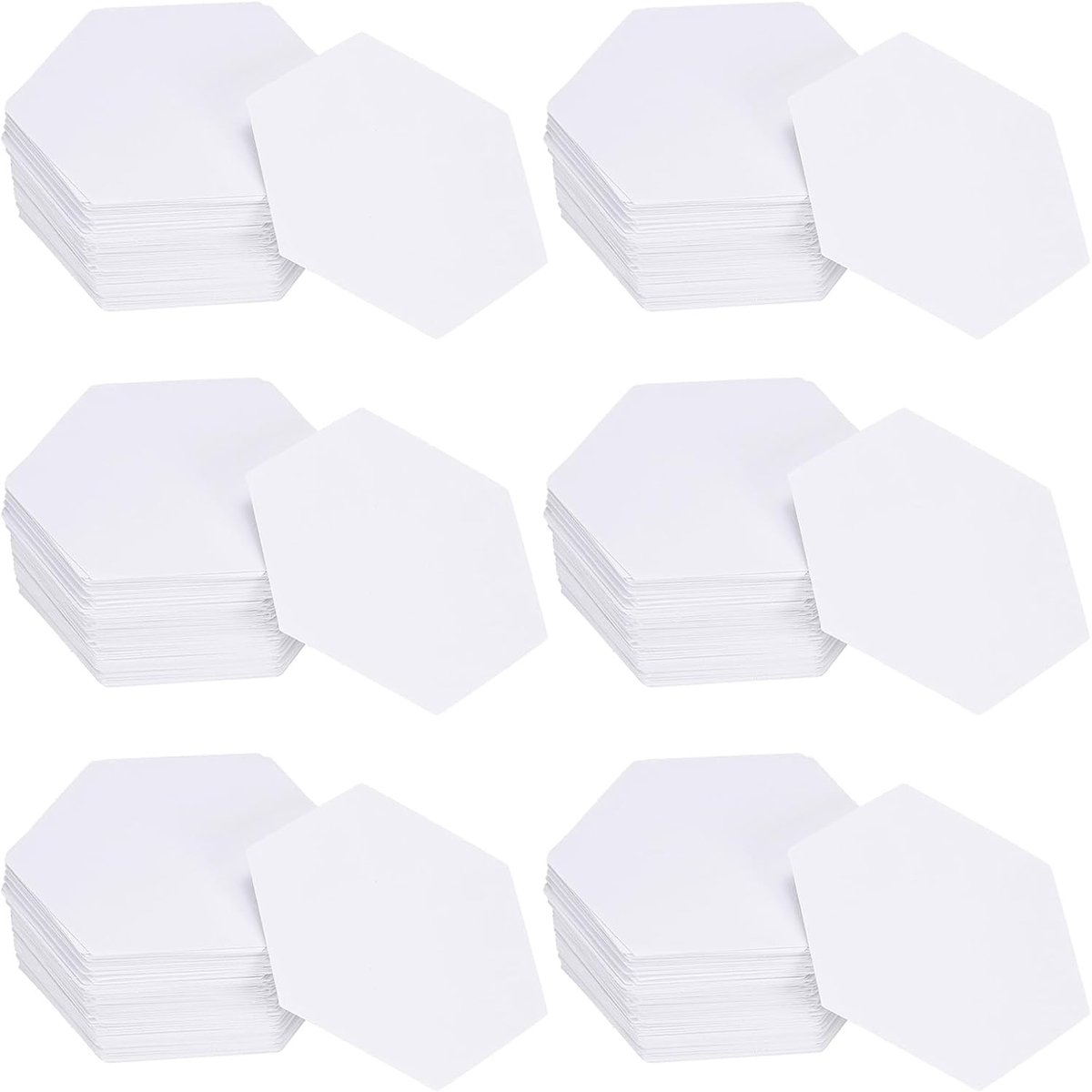 600 stuks hexagon paper piecing papier voor quilten, 1-inch Engels paper piecing sjabloon, foundation paper pieces patchwork accessoires voor quilten naaien DIY handwerk
