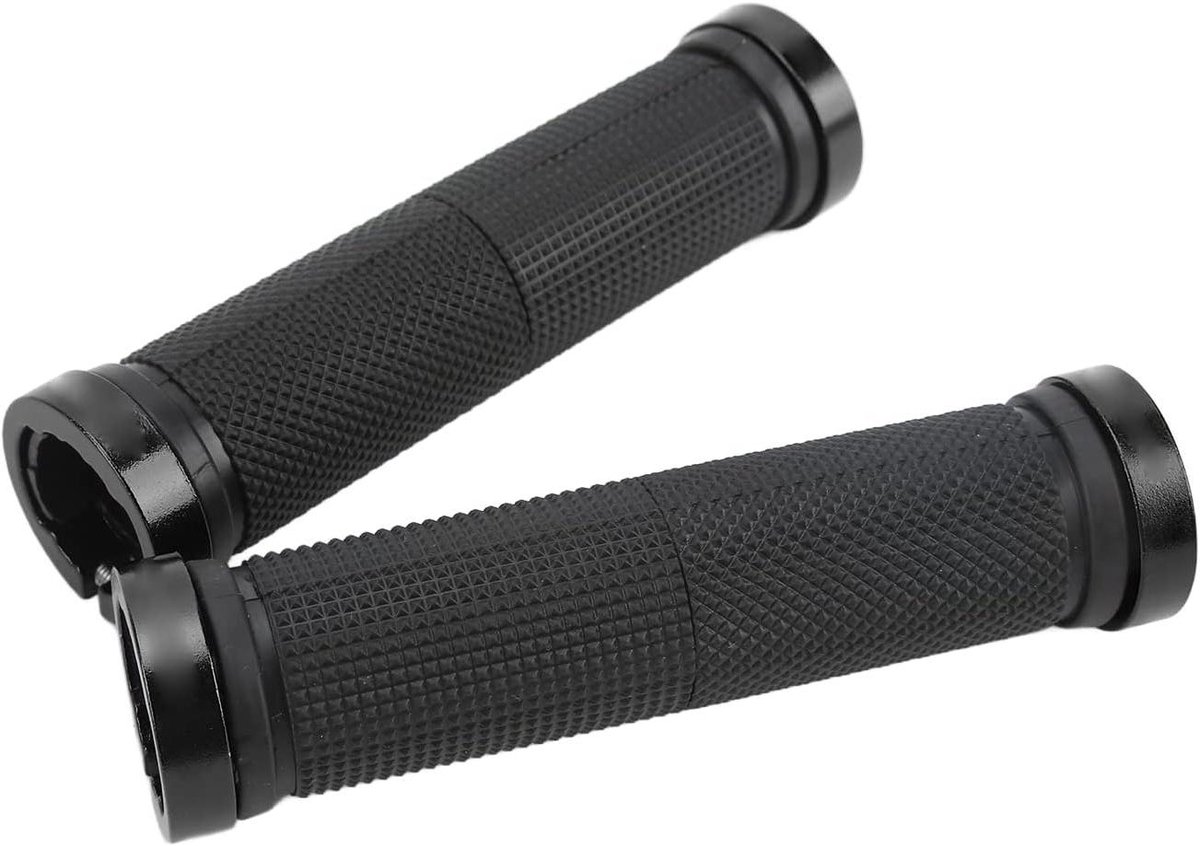 Fiets Handgrepen - Stuur Handvatten - Comfortabel Fietsen - Antislip Rubber - 22-23 mm - Zwart
